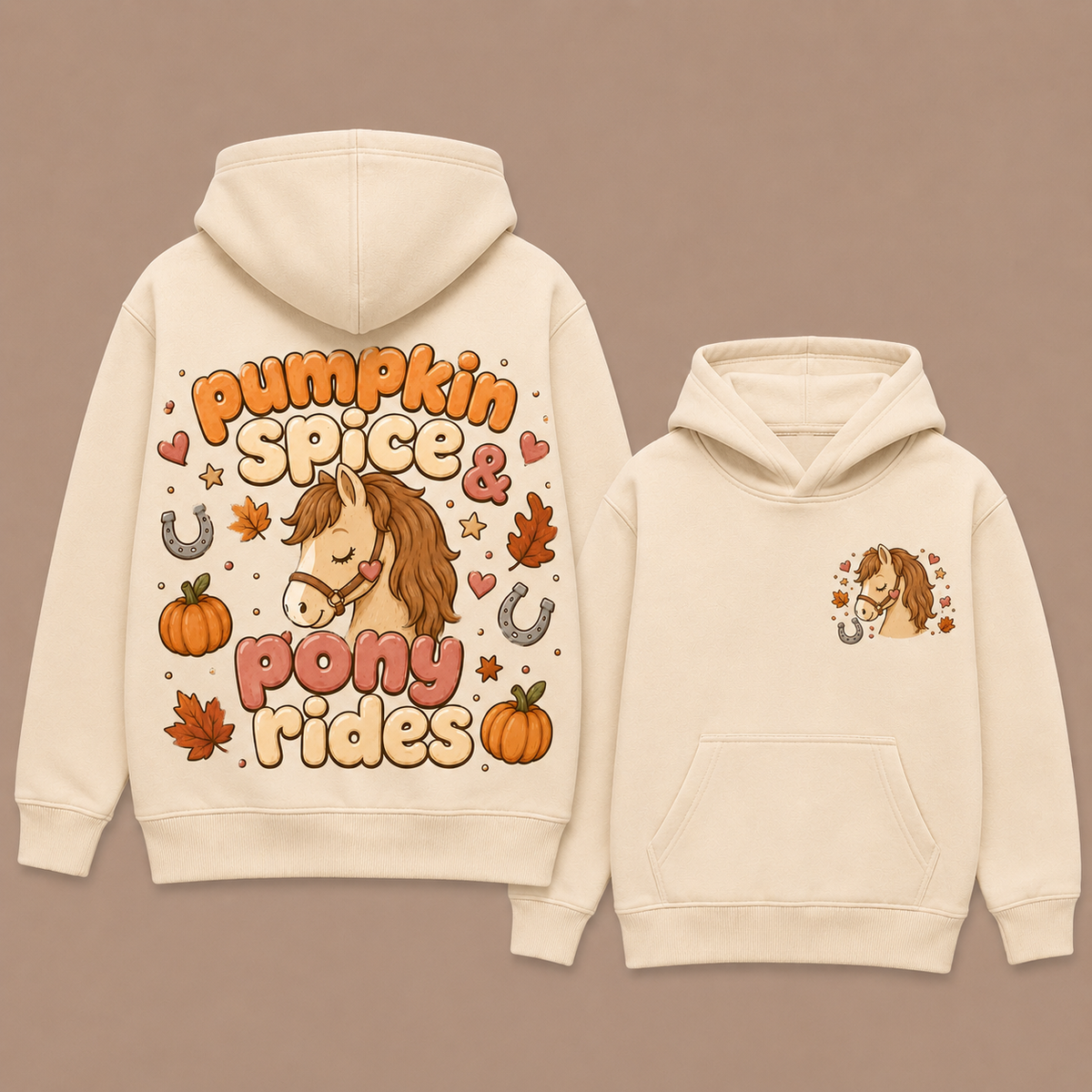 Pumpkin Spice & Pony Rides - Kids Hoodie
