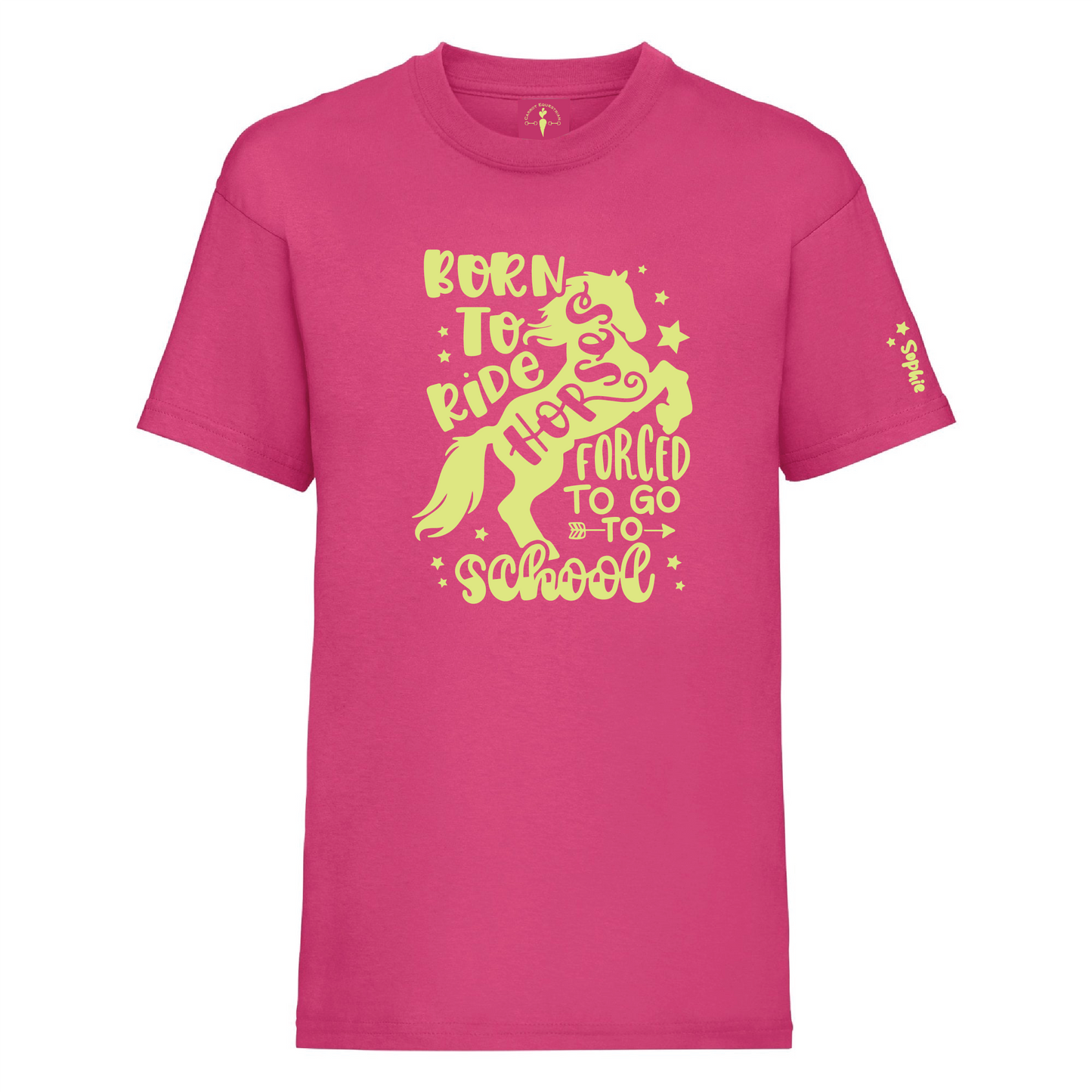 Born to Ride Horses Forced to go to School - Kids Cotton T-shirt
