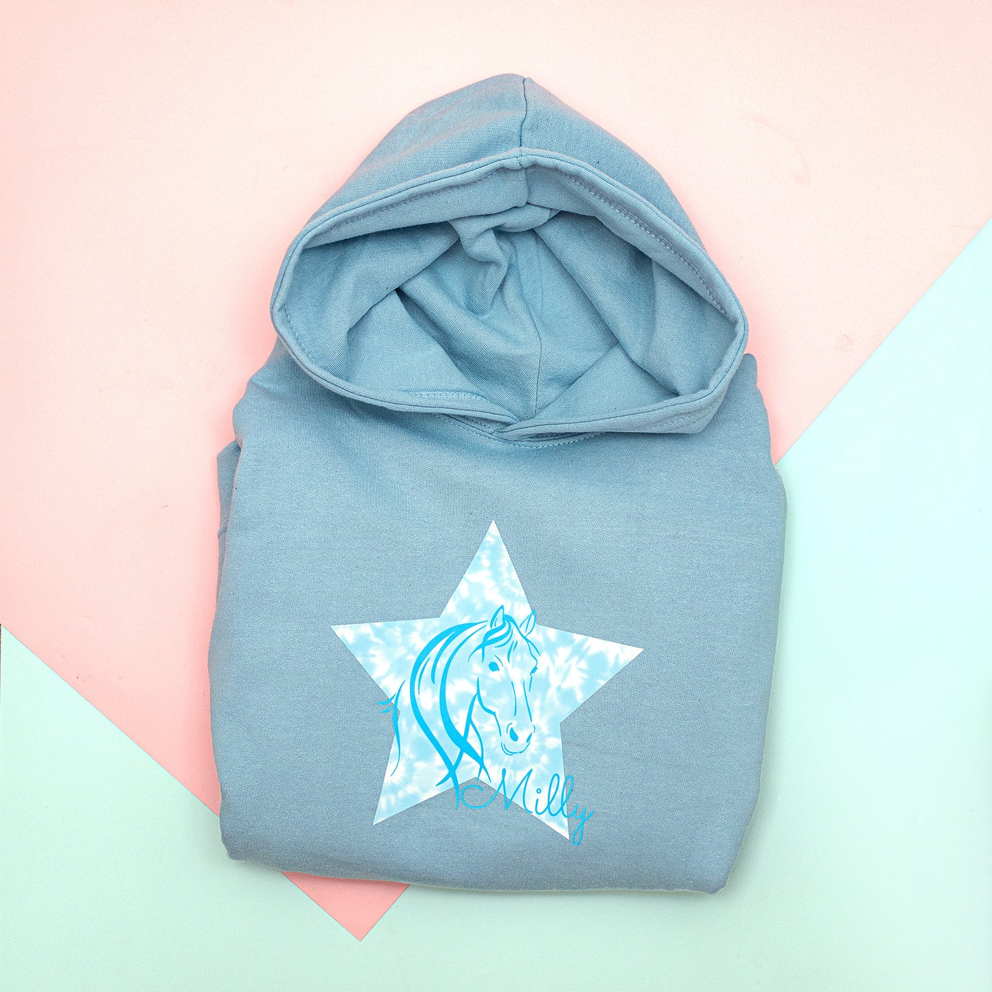 Tie Dye Star Horse - Kids Hoodie