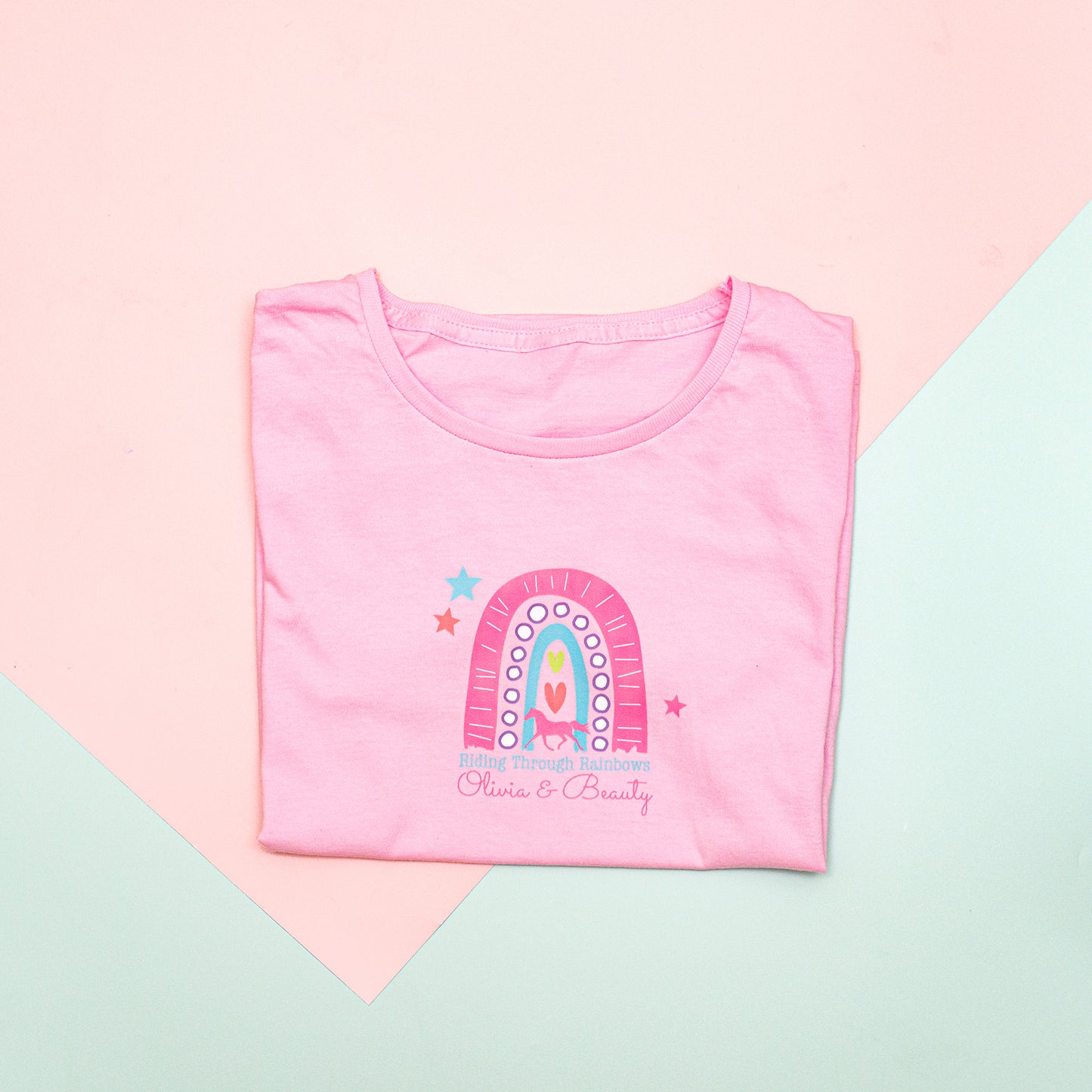 Rainbow Horse - Kids Cotton T-shirt