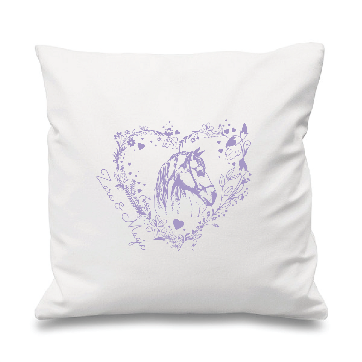 Heart Garland Horse Cushion