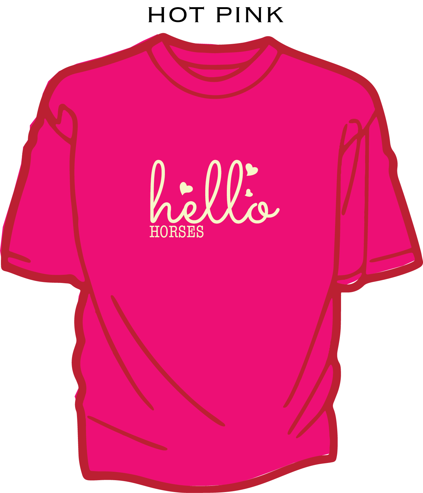 Hello Horses - Kids Cool T-shirt
