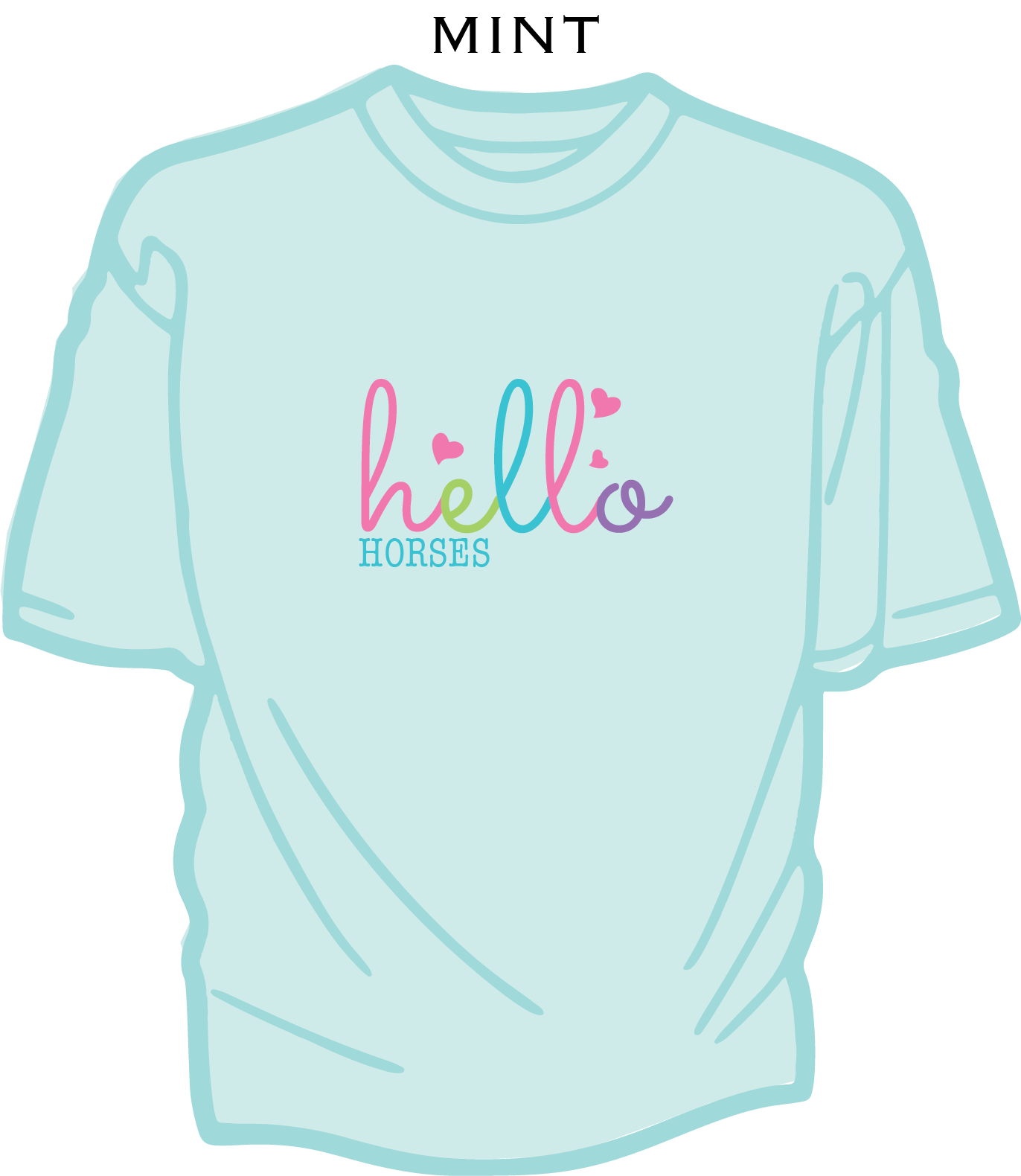 Hello Horses - Kids Cool T-shirt
