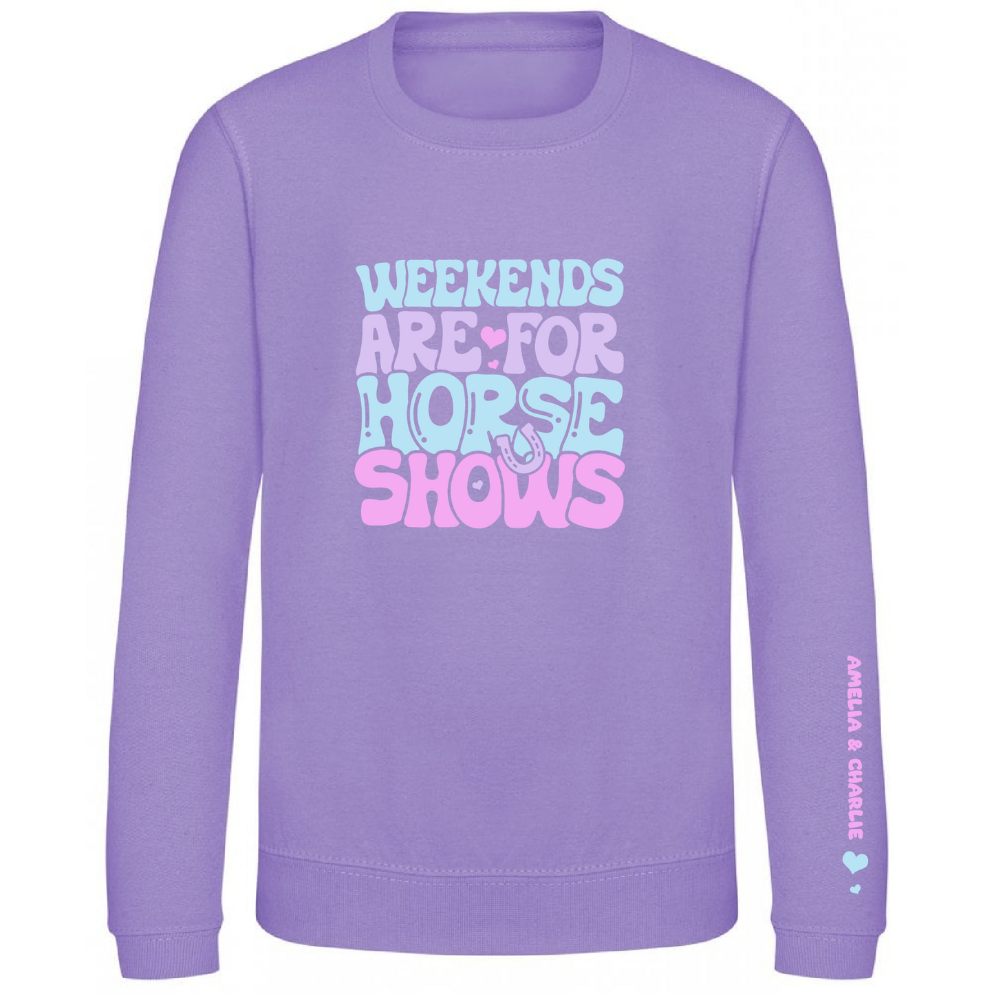 Weekends are for horse shows - Kids Sweatshirt