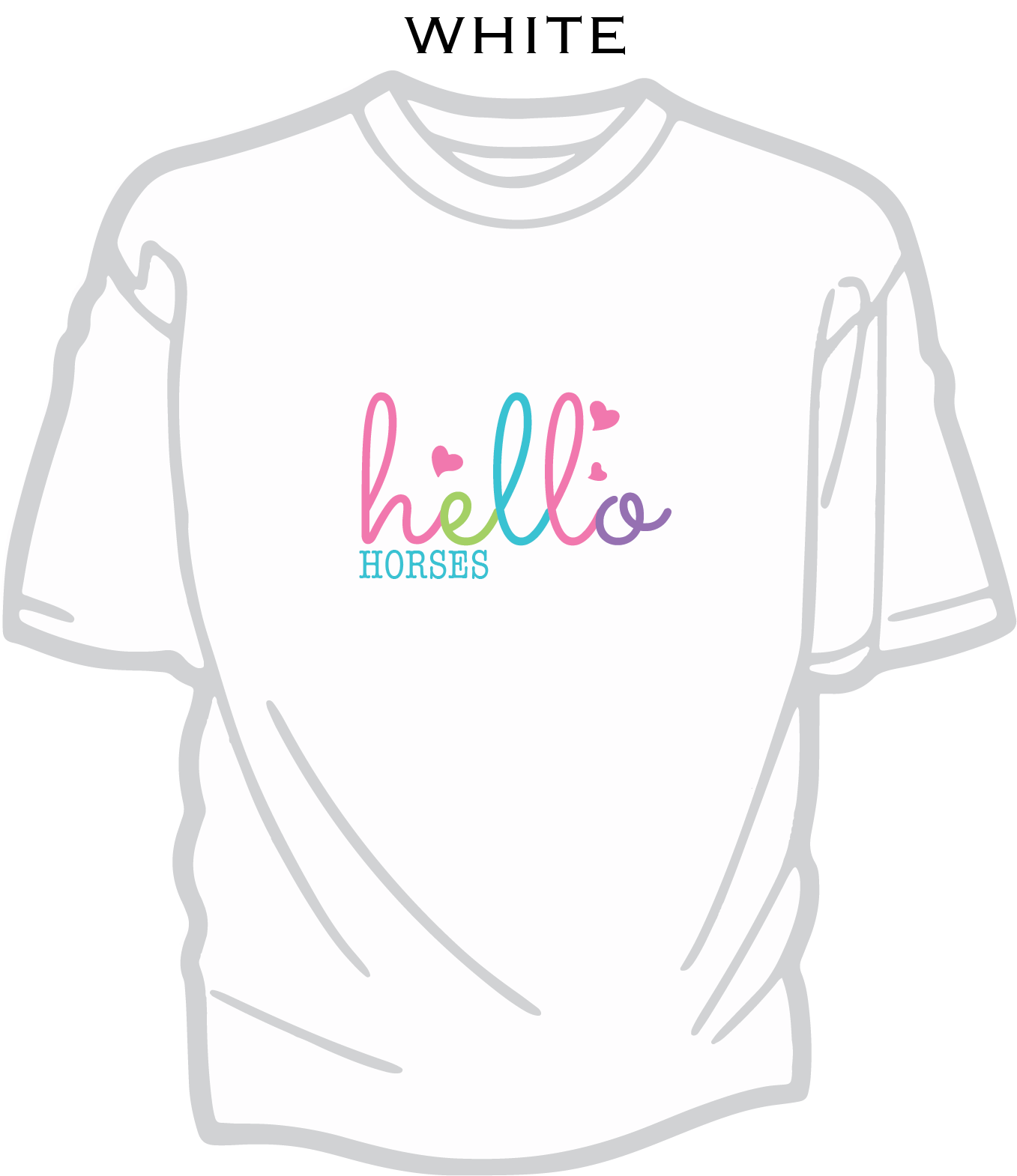 Hello Horses - Kids Cool T-shirt