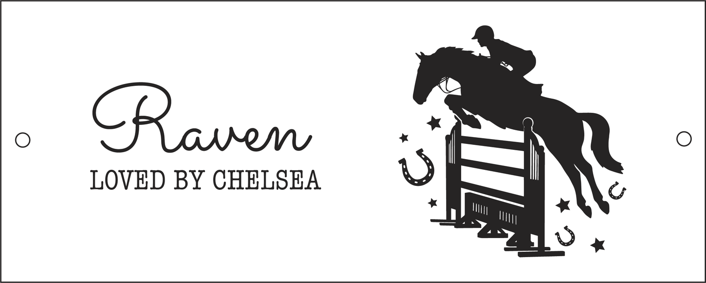 Jumping Horse Stable Sign