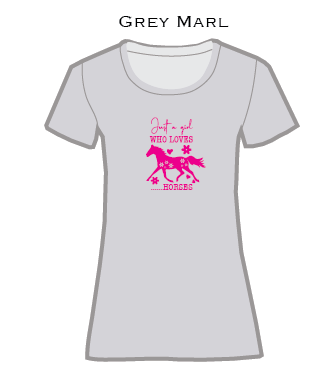 Just a Girl Who Loves Horses - ladies t-shirt