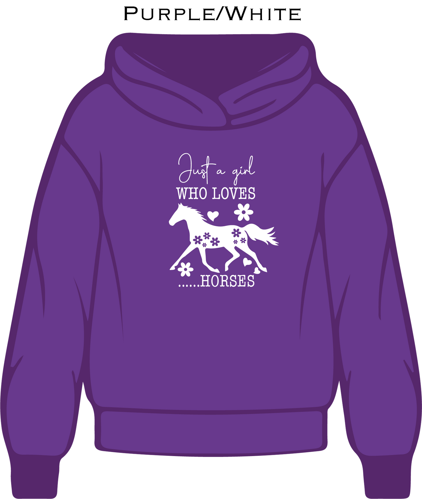 Just a Girl Who Loves Horses - Kids Hoodie