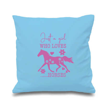 Just a Girl Who Loves Horse Cushion