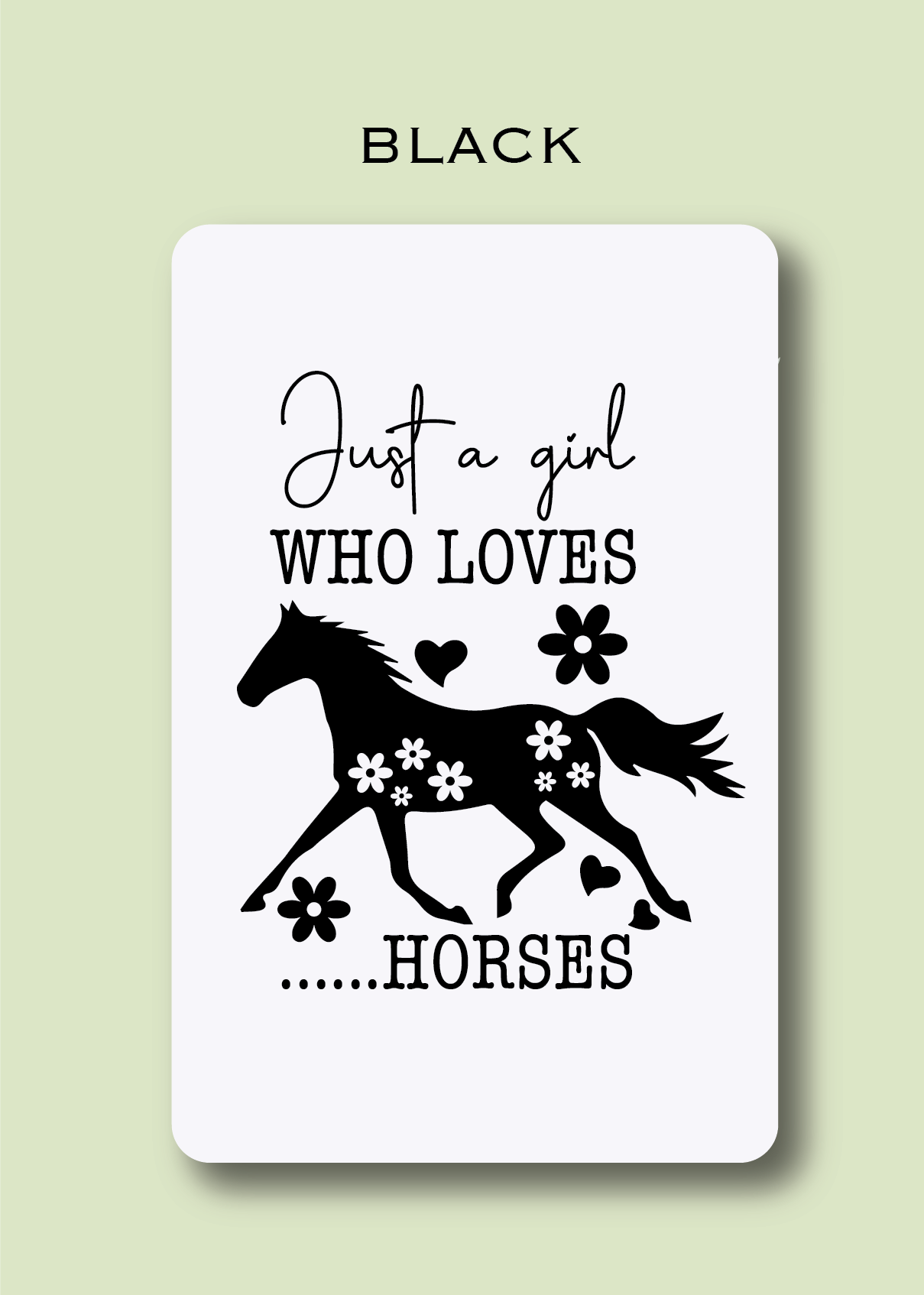 Just a Girl Who Loves Horses Mint Tin (includes packet of mints)
