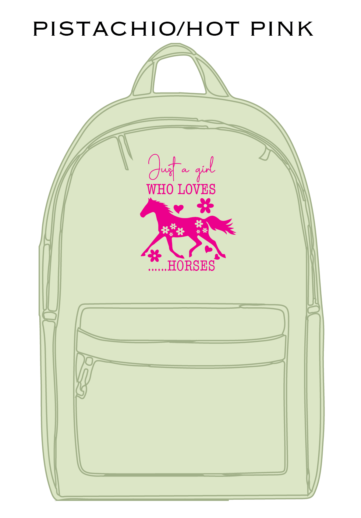 Just A Girl Who Loves Horses - Kids Back Pack
