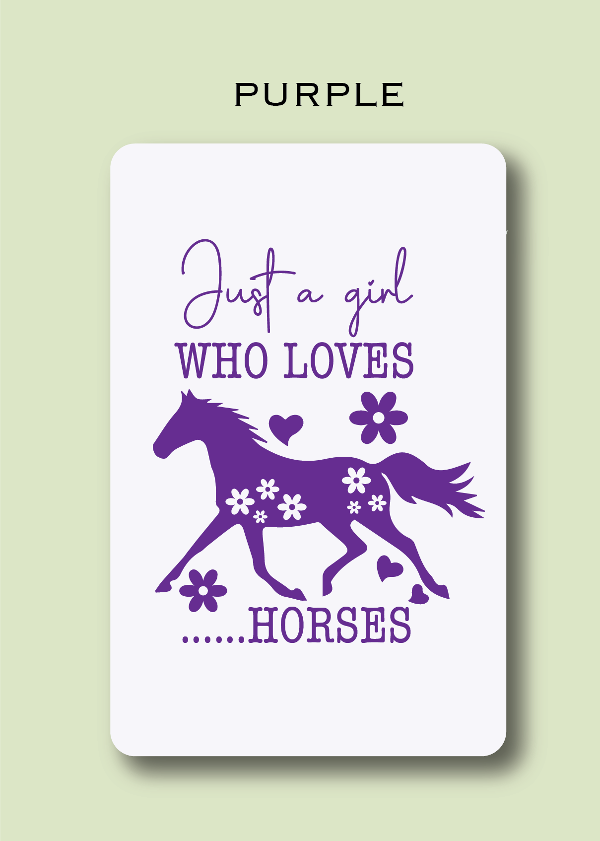Just a Girl Who Loves Horses Mint Tin (includes packet of mints)